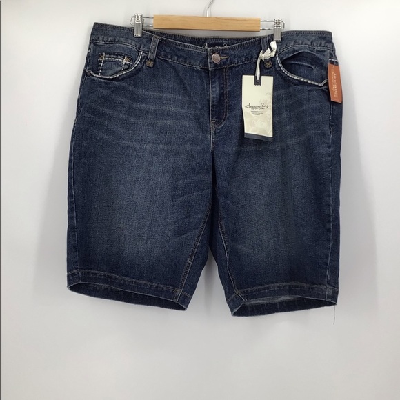 American Rag Bermuda Blue Jean Shorts Size 20 New With Tag - Picture 3 of 9